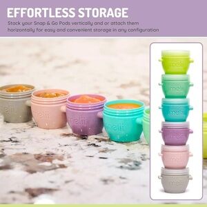 melii Snap & Go Baby Food Storage Containers - 6 Pack